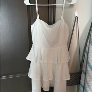 Elegant White Layered Dress